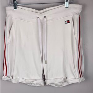Ladies Tommy Hilfiger White Shorts with Red Accents large